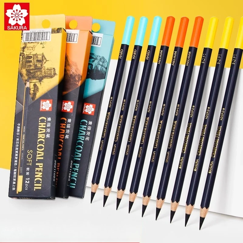 Sketching Charcoal Set - SAKURA crayon à charbon de bois
