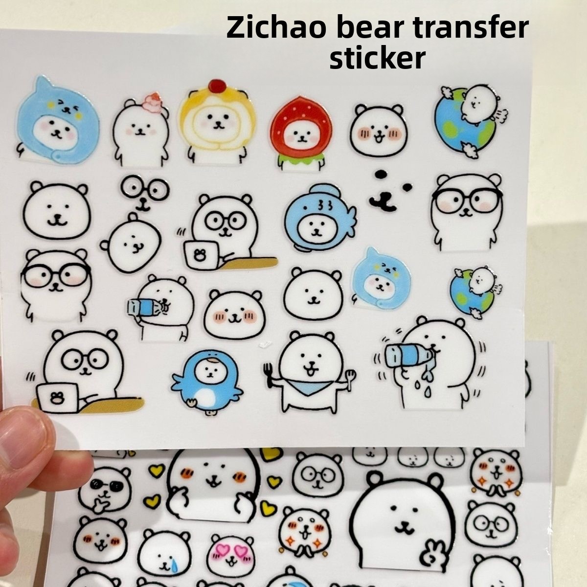Art Craft Market - Autocollants de transfert Kawaii Joke Bear,