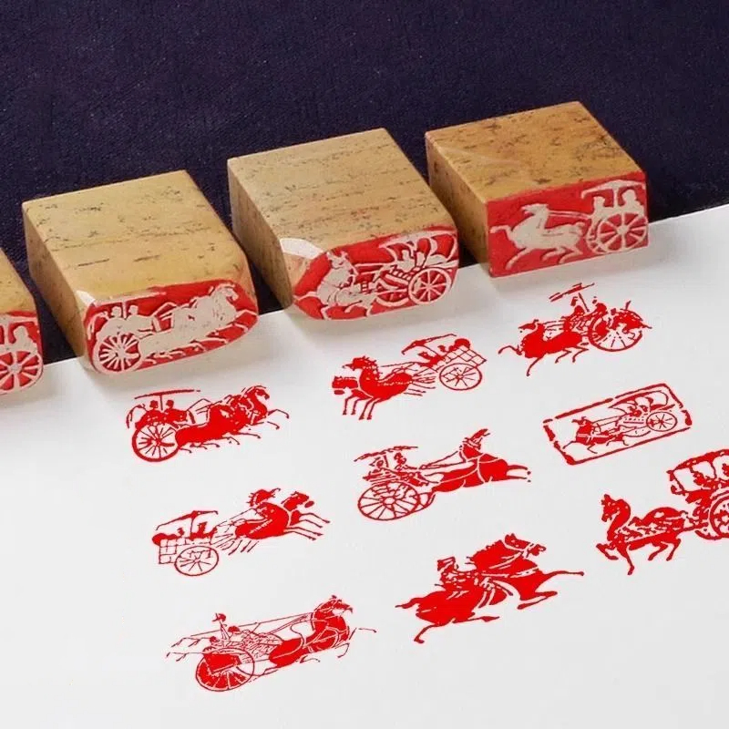 Chinese Art Craft - Timbres finitions en pierre naturelle, char
