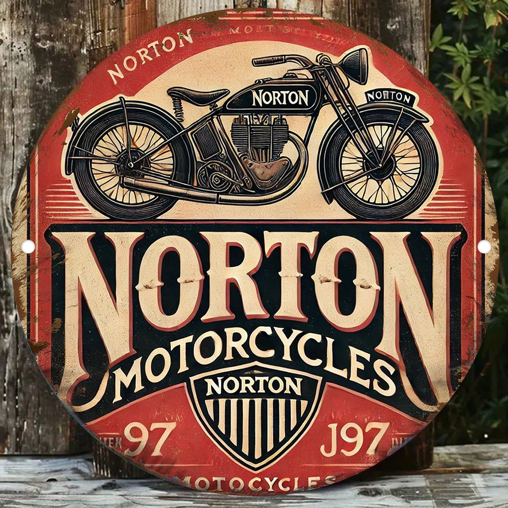 Art Craft Movement - Logo circulaire en bois pour moto