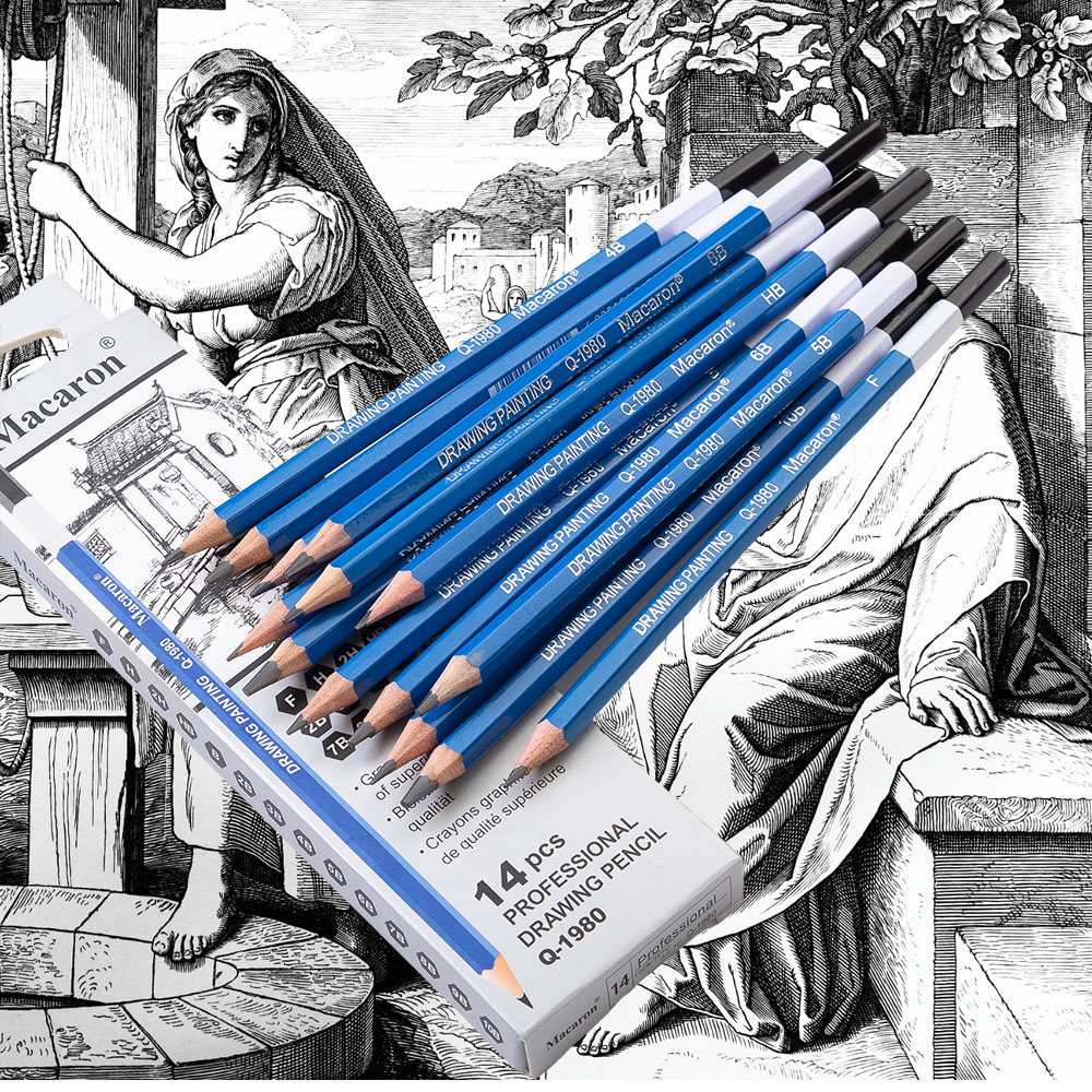 Sketching Charcoal Set - Ensemble de crayons à charbon de