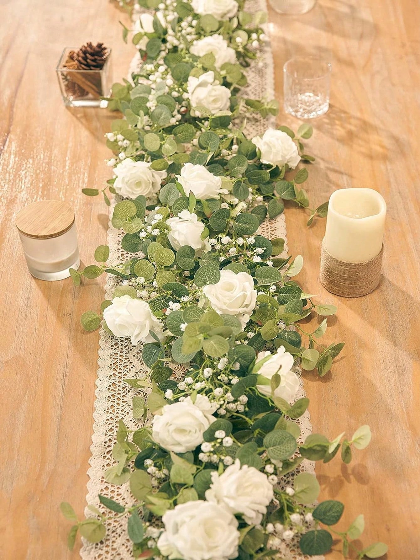 Art Craft Rose - Vigne d'eucalyptus artificielle de 5,9 pieds,