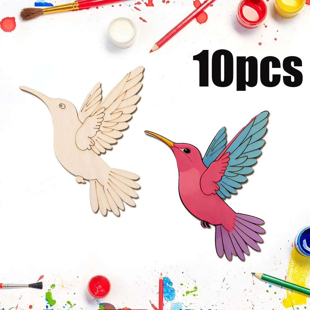 Art Craft Painting - 10 pièces de découpes en bois