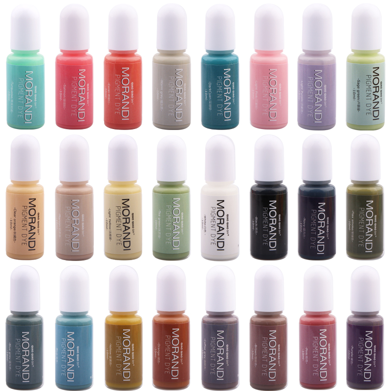 Alcohol Ink Set - Ensemble de pigments Morandi 24 couleurs,