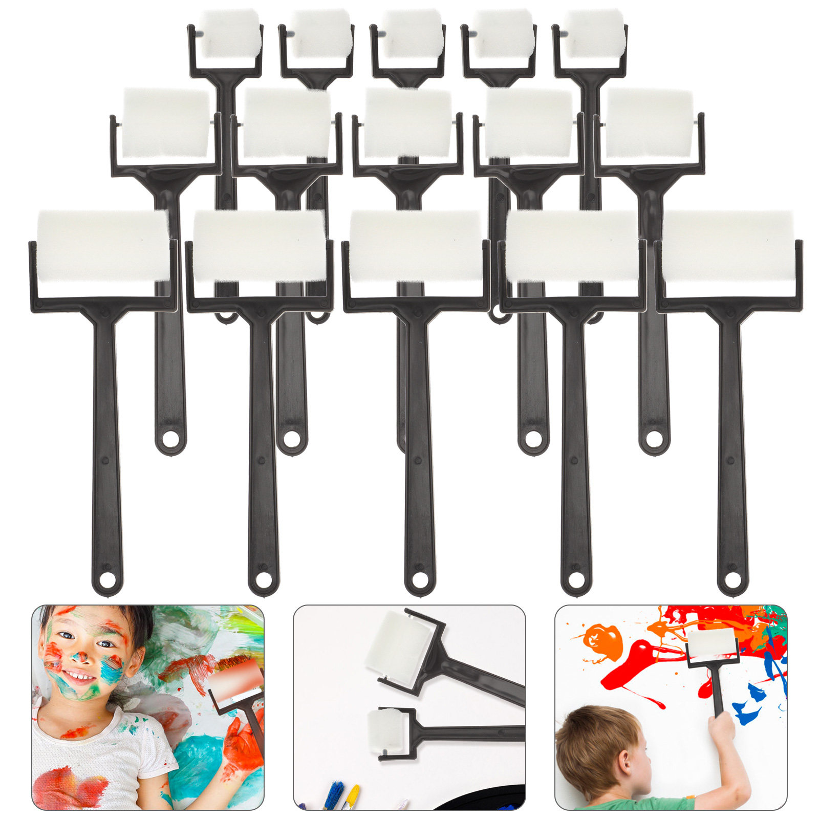 Art Craft Preschool - Rouleaux de pinceaux de peinture en