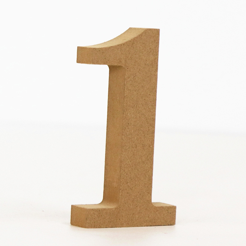 Art Craft Number - Numéros de couleur bois 0-9, 10cm,