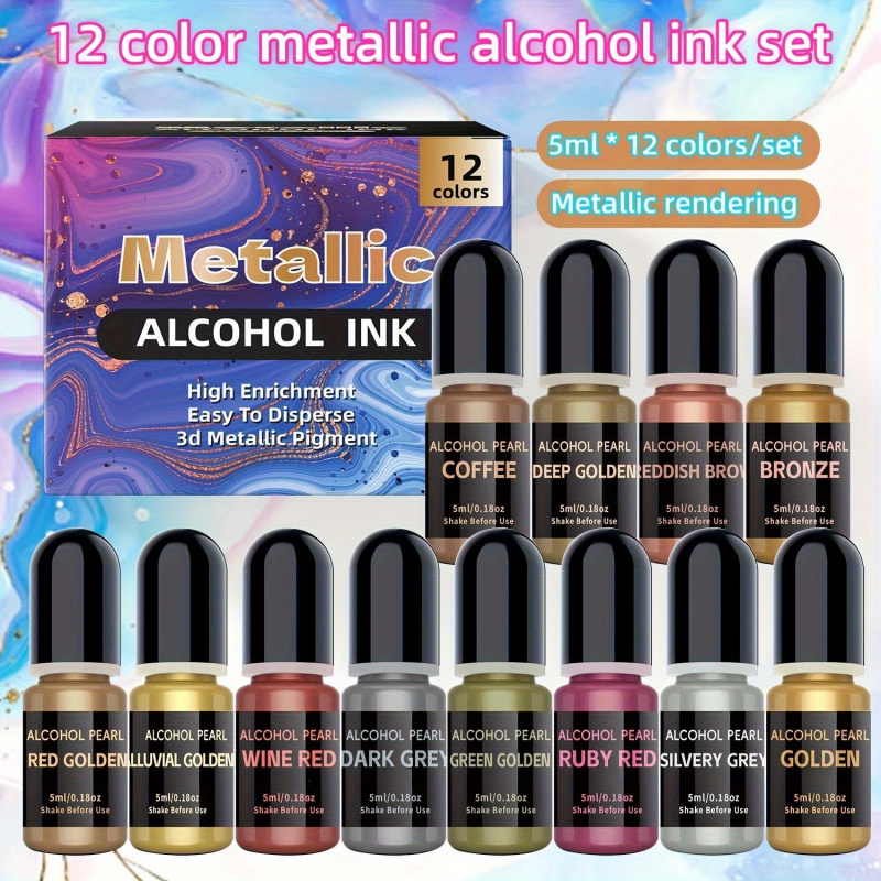 12 couleurs métalliques3DRende - Alcohol Ink Set avis et prix