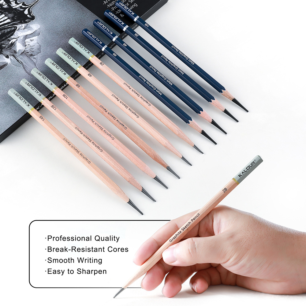 KALOUR 25/22 pièces Ensemble d - Sketching Charcoal Set avis et prix