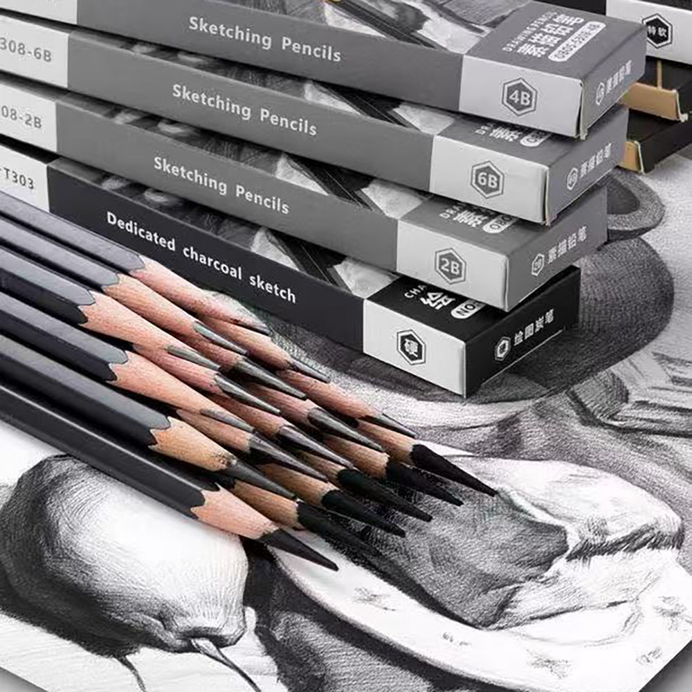12 crayons à dessin pour étudi - Sketching Charcoal Set avis et prix