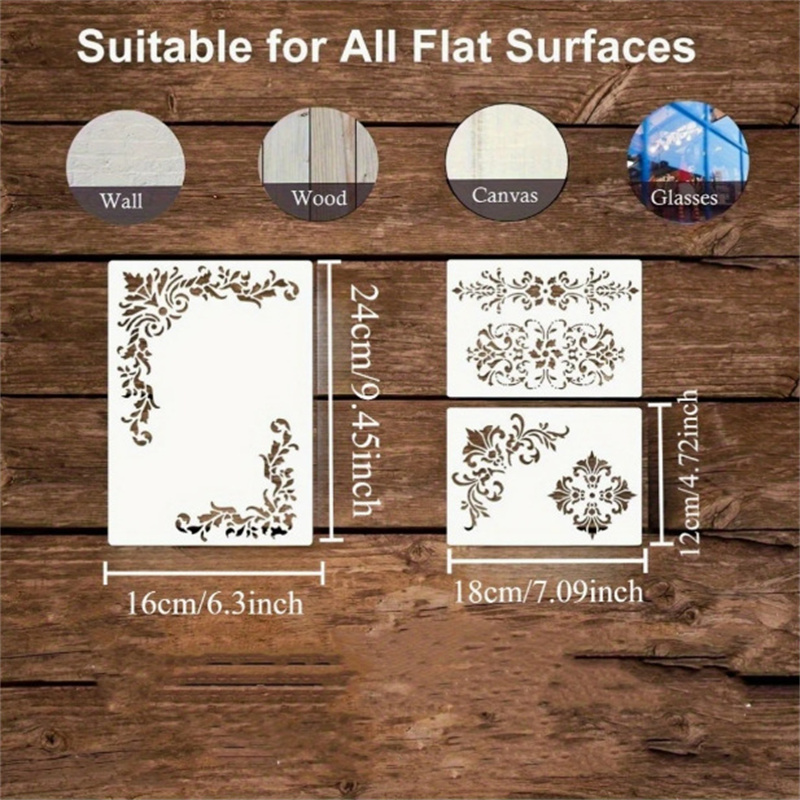 6 pochoirs floraux d'angle pou - Art Craft Furniture avis et prix