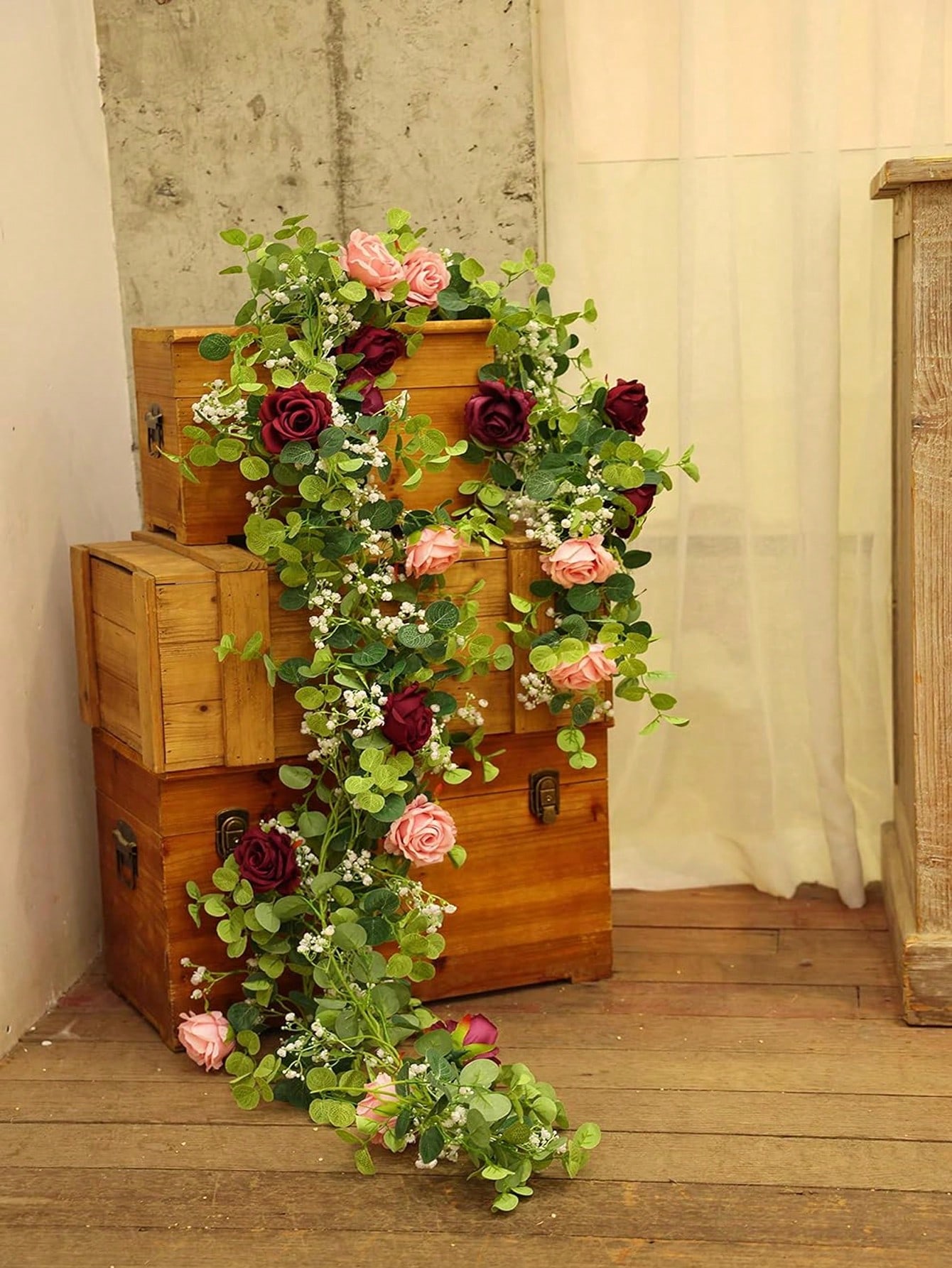Vigne d'eucalyptus artificiell - Art Craft Rose avis et prix