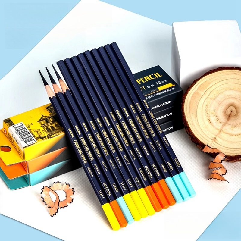 Ensemble de crayons en bois au - Sketching Charcoal Set avis et prix