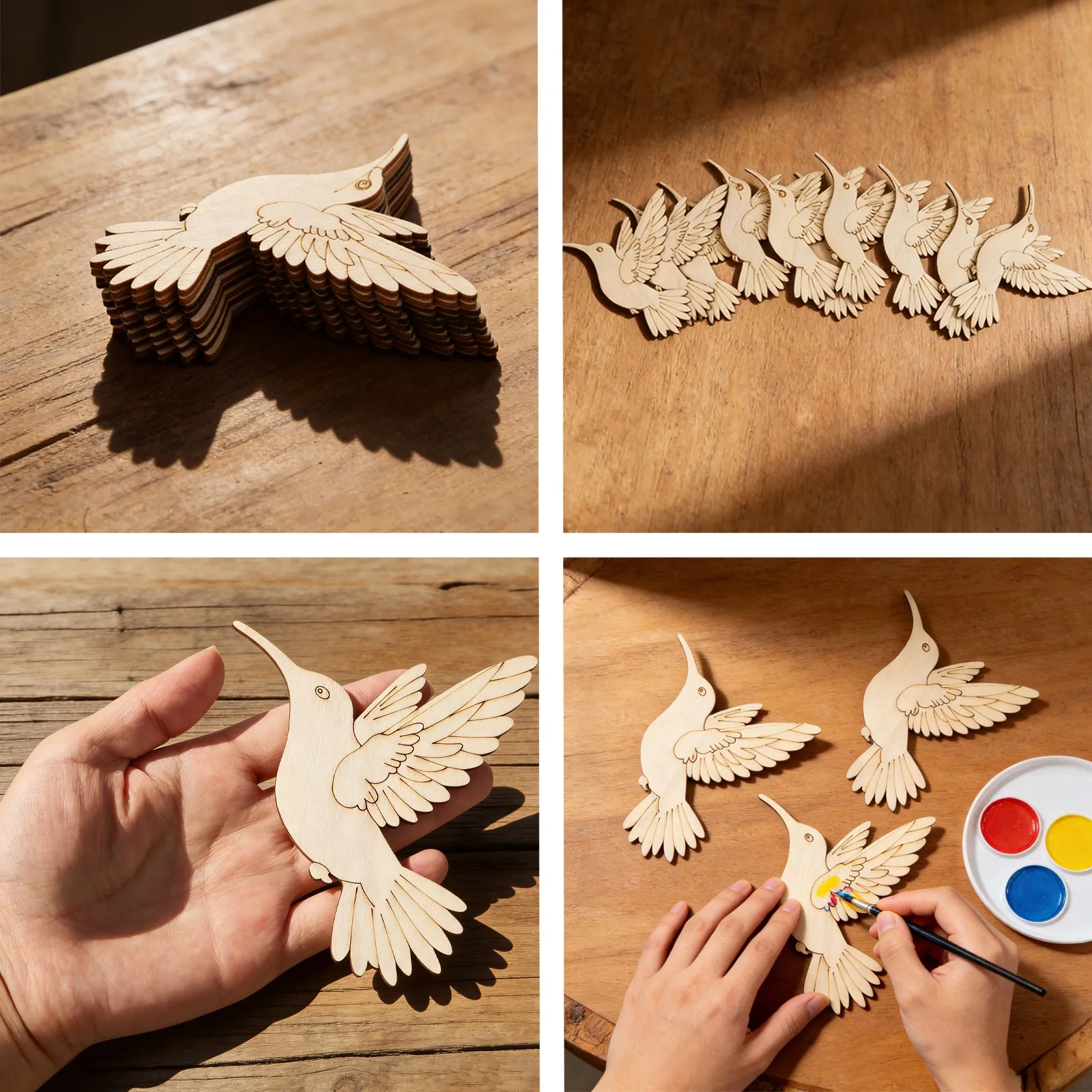 10 pièces de découpes en bois  - Art Craft Painting avis et prix