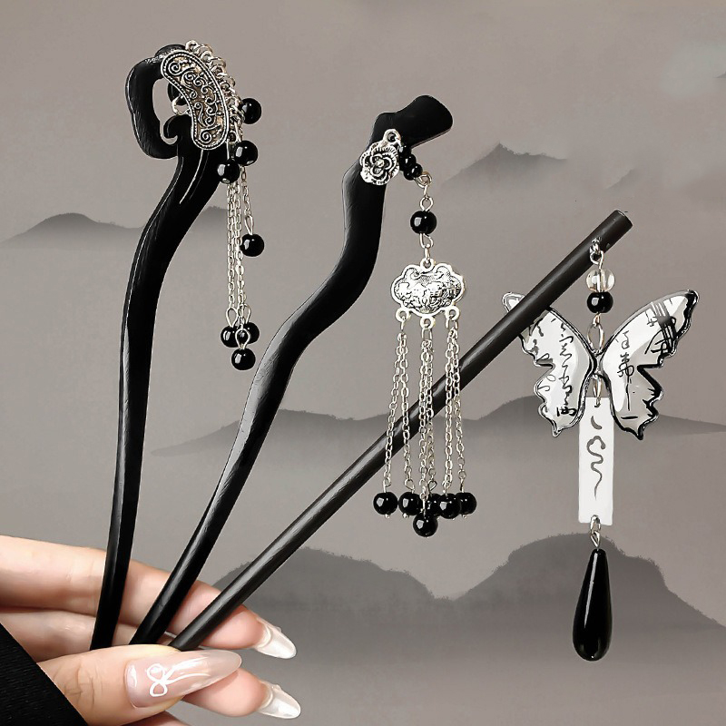 Épingles à cheveux en bois pou - Chinese Art Craft avis et prix